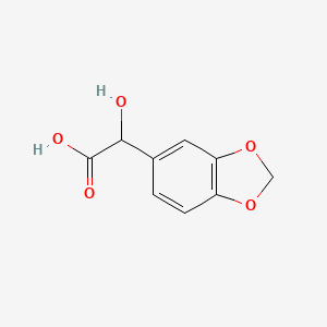 2-(Benzo[d][1,3]dioxol-5-yl)-2-hydroxyacetic acid chemical structure (CAS 27738-46-1)