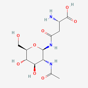 N4-((2R,3R,4R,5S,6R)-3-Acetamido-4,5-dihydroxy-6-(hydroxymethyl)tetrahydro-2H-pyran-2-yl)-L-asparagine chemical structure (CAS 2776-93-4)