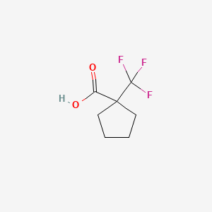 1-(Trifluoromethyl)cyclopentanecarboxylic acid chemical structure (CAS 277756-44-2)