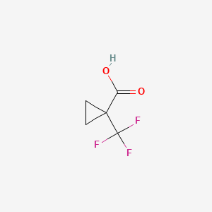 1-(Trifluoromethyl)cyclopropanecarboxylic acid chemical structure (CAS 277756-46-4)