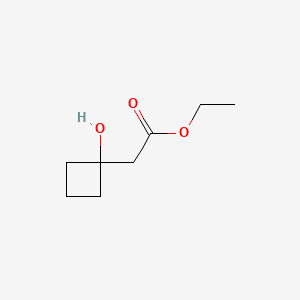 Ethyl 2-(1-hydroxycyclobutyl)acetate chemical structure (CAS 27784-32-3)