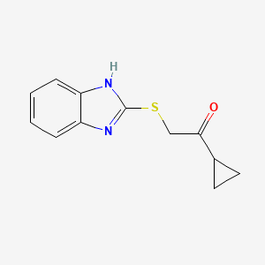 2-((1H-Benzo[d]imidazol-2-yl)thio)-1-cyclopropylethanone chemical structure (CAS 27784-55-0)