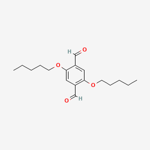 2,5-Bis(pentyloxy)terephthalaldehyde chemical structure (CAS 278186-49-5)