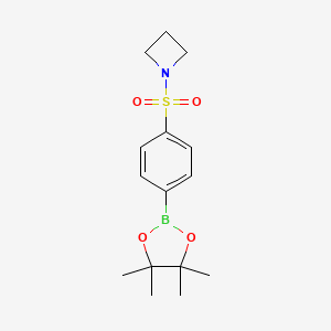 1-((4-(4,4,5,5-Tetramethyl-1,3,2-dioxaborolan-2-yl)phenyl)sulfonyl)azetidine chemical structure (CAS 2781935-67-7)