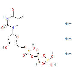 Thymidine 5'-(trisodium hydrogen triphosphate) chemical structure (CAS 27821-54-1)