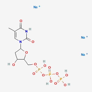 Thymidine 5'-(trisodium hydrogen triphosphate) chemical structure (CAS 27821-54-1)