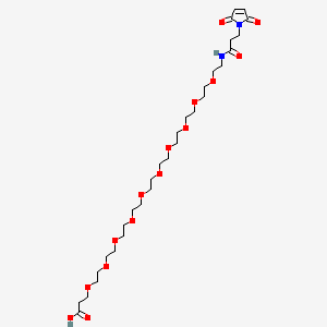 1-(2,5-Dioxo-2,5-dihydro-1H-pyrrol-1-yl)-3-oxo-7,10,13,16,19,22,25,28,31,34-decaoxa-4-azaheptatriacontan-37-oic acid chemical structure (CAS 2785355-74-8)