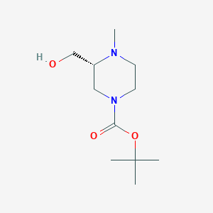tert-Butyl (R)-3-(hydroxymethyl)-4-methylpiperazine-1-carboxylate chemical structure (CAS 278788-67-3)