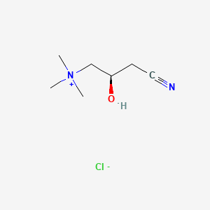 (R)-3-Cyano-2-hydroxy-N,N,N-trimethylpropan-1-aminium chloride chemical structure (CAS 2788-28-5)