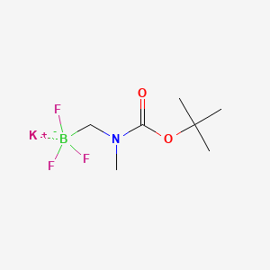 Potassium (((tert-butoxycarbonyl)(methyl)amino)methyl)trifluoroborate chemical structure (CAS 2789593-39-9)