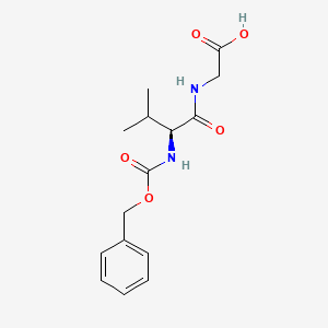 (S)-2-(2-(((Benzyloxy)carbonyl)amino)-3-methylbutanamido)acetic acid chemical structure (CAS 2790-84-3)