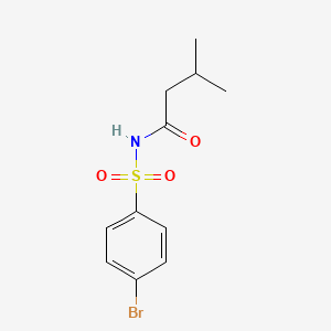 N-((4-Bromophenyl)sulfonyl)-3-methylbutanamide chemical structure (CAS 2790095-60-0)