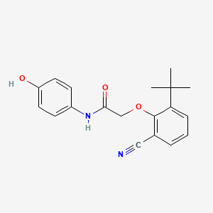 2-(2-(tert-Butyl)-6-cyanophenoxy)-N-(4-hydroxyphenyl)acetamide chemical structure (CAS 2790481-63-7)