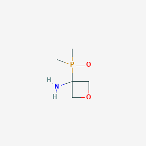 (3-Aminooxetan-3-yl)dimethylphosphine oxide chemical structure (CAS 2792201-68-2)