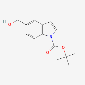 tert-Butyl 5-(hydroxymethyl)-1H-indole-1-carboxylate chemical structure (CAS 279255-90-2)