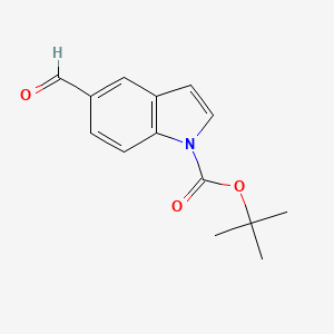 tert-Butyl 5-formyl-1H-indole-1-carboxylate chemical structure (CAS 279256-09-6)