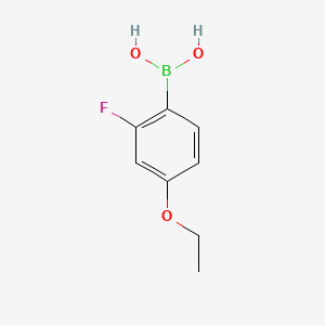 (4-Ethoxy-2-fluorophenyl)boronic acid chemical structure (CAS 279261-82-4)