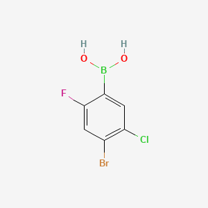 (4-Bromo-5-chloro-2-fluorophenyl)boronic acid chemical structure (CAS 2795134-22-2)