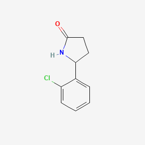 5-(2-Chlorophenyl)pyrrolidin-2-one chemical structure (CAS 279687-55-7)
