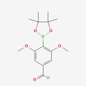 3,5-Dimethoxy-4-(4,4,5,5-tetramethyl-1,3,2-dioxaborolan-2-yl)benzaldehyde chemical structure (CAS 2797183-41-4)