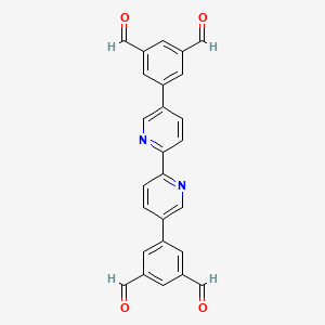 5,5'-([2,2'-Bipyridine]-5,5'-diyl)diisophthalaldehyde chemical structure (CAS 2797214-05-0)