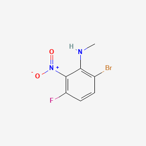 6-Bromo-3-fluoro-N-methyl-2-nitroaniline chemical structure (CAS 2798762-78-2)
