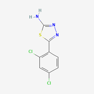5-(2,4-Dichlorophenyl)-1,3,4-thiadiazol-2-amine chemical structure (CAS 28004-63-9)