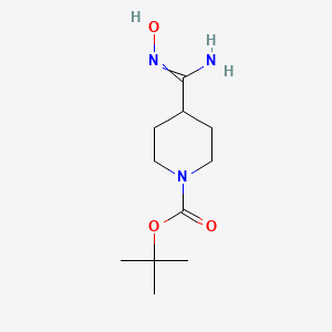 tert-Butyl 4-(N-hydroxycarbamimidoyl)piperidine-1-carboxylate chemical structure (CAS 280110-63-6)