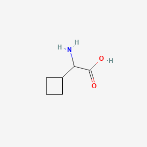 2-Amino-2-cyclobutylacetic acid chemical structure (CAS 28024-69-3)