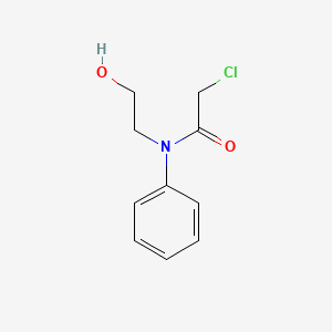 2-Chloro-n-(2-hydroxyethyl)-n-phenylacetamide chemical structure (CAS 28025-61-8)