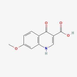 4-Hydroxy-7-methoxyquinoline-3-carboxylic acid chemical structure (CAS 28027-17-0)