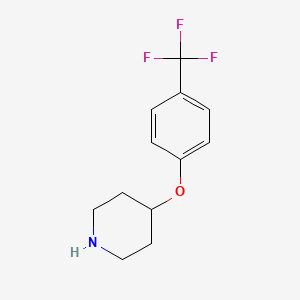 4-(4-(Trifluoromethyl)phenoxy)piperidine chemical structure (CAS 28033-37-6)