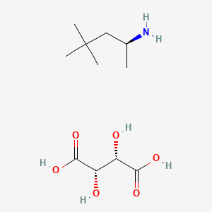 (S)-4,4-Dimethylpentan-2-amine (2S,3S)-2,3-dihydroxysuccinate chemical structure (CAS 2803370-09-2)