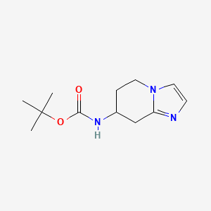 tert-Butyl (5,6,7,8-tetrahydroimidazo[1,2-a]pyridin-7-yl)carbamate chemical structure (CAS 2803455-97-0)