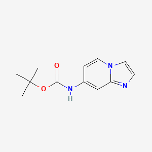 tert-Butyl imidazo[1,2-a]pyridin-7-ylcarbamate chemical structure (CAS 2803456-29-1)