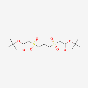 Di-tert-Butyl 2,2'-(propane-1,3-diyldisulfonyl)diacetate chemical structure (CAS 2803457-02-3)