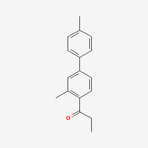1-(3,4'-Dimethyl-[1,1'-biphenyl]-4-yl)propan-1-one chemical structure (CAS 2803460-62-8)