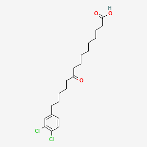 15-(3,4-Dichlorophenyl)-10-oxopentadecanoic acid chemical structure (CAS 2803461-66-5)