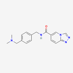 N-(4-((Dimethylamino)methyl)benzyl)-[1,2,4]triazolo[4,3-a]pyridine-6-carboxamide chemical structure (CAS 2803461-76-7)