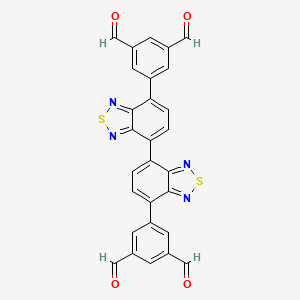 5,5'-([4,4'-Bibenzo[c][1,2,5]thiadiazole]-7,7'-diyl)diisophthalaldehyde chemical structure (CAS 2803461-98-3)