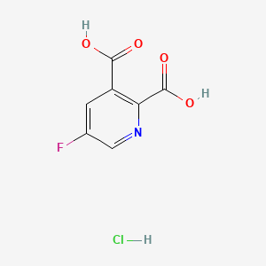 5-Fluoropyridine-2,3-dicarboxylic acid hydrochloride chemical structure (CAS 2803476-76-6)