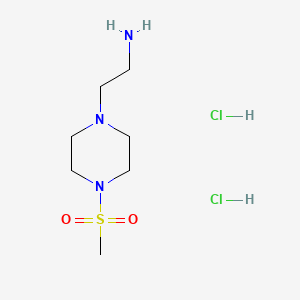 2-(4-(Methylsulfonyl)piperazin-1-yl)ethanamine dihydrochloride chemical structure (CAS 2803476-77-7)