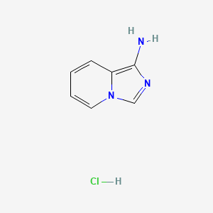 Imidazo[1,5-a]pyridin-1-amine hydrochloride chemical structure (CAS 2803477-10-1)