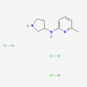 6-Methyl-N-(pyrrolidin-3-yl)pyridin-2-amine trihydrochloride chemical structure (CAS 2803477-29-2)