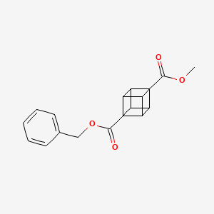 1-Benzyl 4-methyl cubane-1,4-dicarboxylate chemical structure (CAS 2803477-30-5)