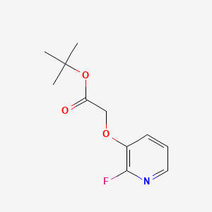tert-Butyl 2-((2-fluoropyridin-3-yl)oxy)acetate chemical structure (CAS 2803477-31-6)