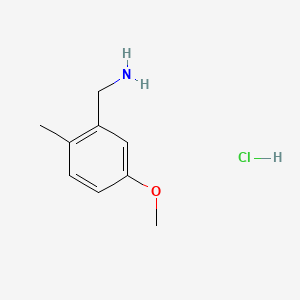 (5-Methoxy-2-methylphenyl)methanamine hydrochloride chemical structure (CAS 2803863-85-4)