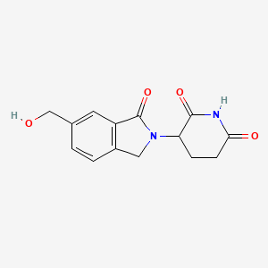 3-(6-(Hydroxymethyl)-1-oxoisoindolin-2-yl)piperidine-2,6-dione chemical structure (CAS 2803882-16-6)