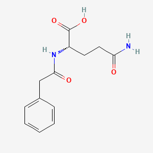 (S)-5-Amino-5-oxo-2-(2-phenylacetamido)pentanoic acid chemical structure (CAS 28047-15-6)