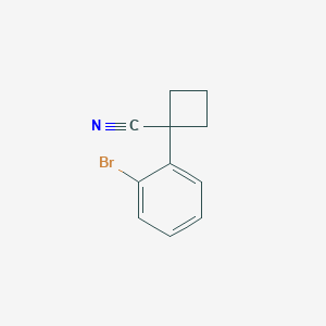 1-(2-Bromophenyl)cyclobutanecarbonitrile chemical structure (CAS 28049-62-9)